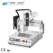 Automatic doming machine glue dispenser